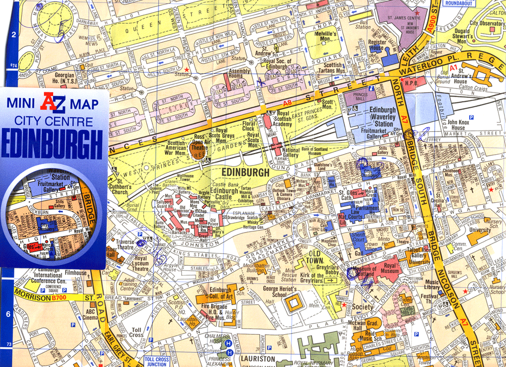 Edinburgh-Stadtkarte
